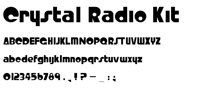Crystal Radio Kit font